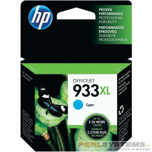 HP 933XL Tinte cyan CN054AE HP 6100 ePrinter Officejet 6600 6700 Premium 7110 7510 7610 7612 e-All