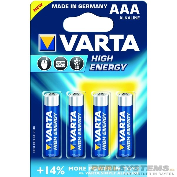 Varta 4903 AAA Longlife Power Micro Batterie 4er Blister