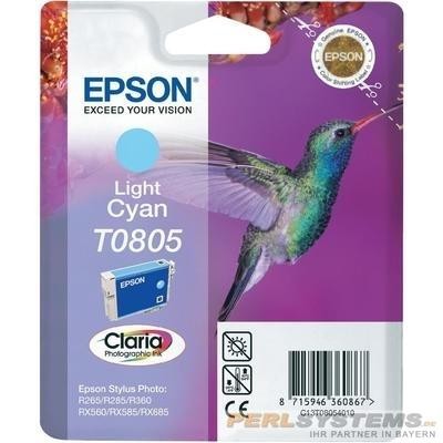 Epson Tintenpatrone T0805 Light Cyan für Stylus Photo R265 R285 R360 RX560