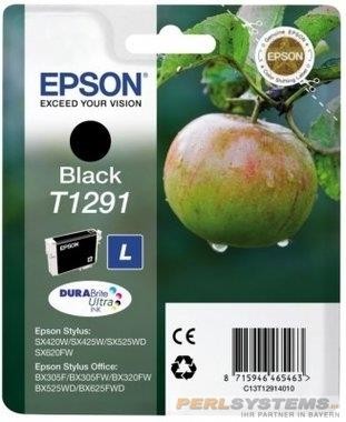 Epson Tinte Apfel Schwarz T1291 für Epson SX420W SX525WD SX620FW BX305F BX320FW BX525WD BX625FWD