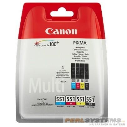 Canon CLI-551Z Tinte Multi Pack MG5450 MG6350 MG6600 7100 7500 MX925 IP7250 iP8700 iX6800 6509B009