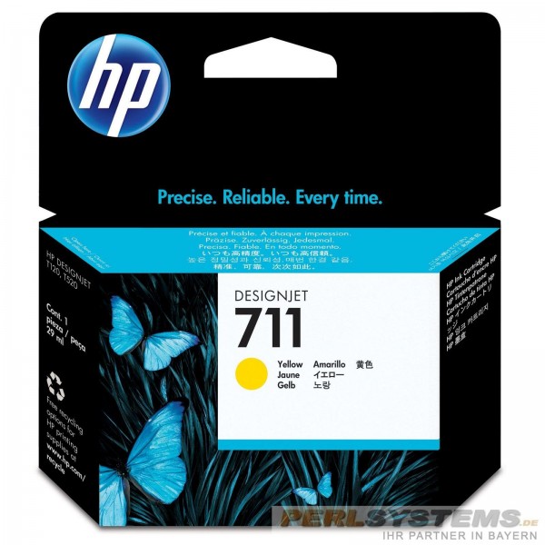 HP 711 Tinte Yellow CZ132A DesignJet T120 ePrinter T520