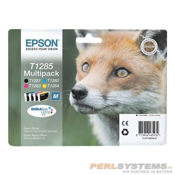 Epson Tinte Fuchs MultiPack T1285 cmyk für SX125 130 235 425 430 BX305