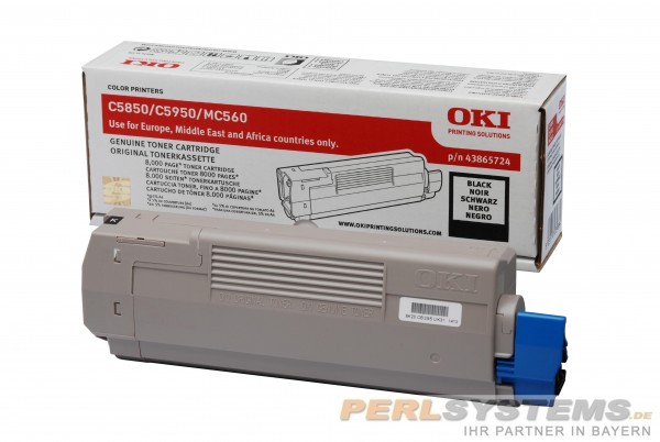 OKI 43865724 Original Toner Black OKI C5850 C5950 MC560