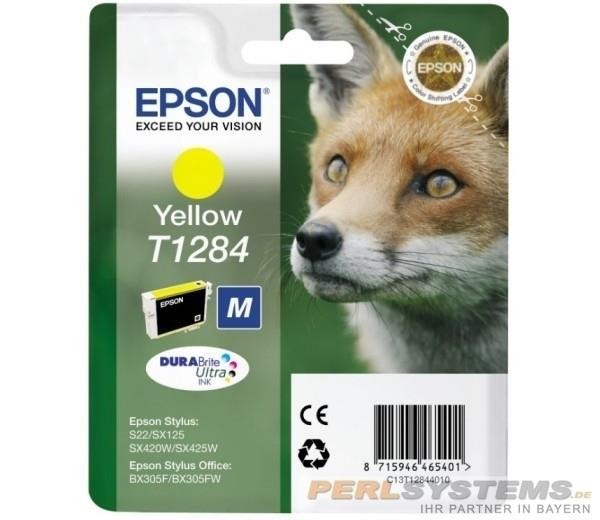 Epson Tinte Fuchs Yellow T1284 für SX125 SX420W BX305F