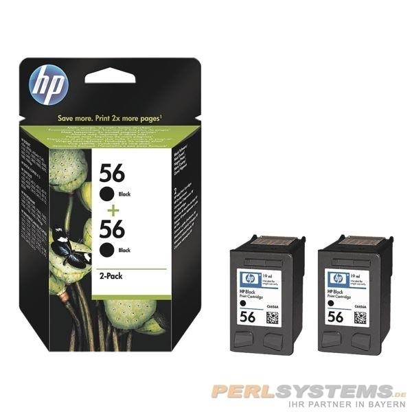 HP 56 Druckpatrone Black DJ5550 No.56 Doppelpack C9502AE