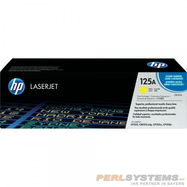 HP 125A Color LaserJet CB542A Yellow CM1312 CM1512 CP1215 CP1515 CP1517 CP1518 CP1519