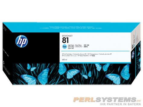 HP 81 Plotter Tinte Cyan hell C4934A HP DesignJet 5000 DJ5500 Serie