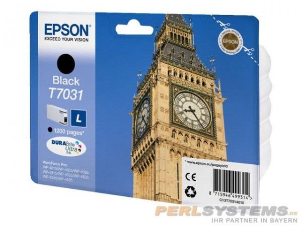 Epson Tintenpatrone T7031 Black L für WorkForce Pro WP-4015 WP-4025 WP-4095