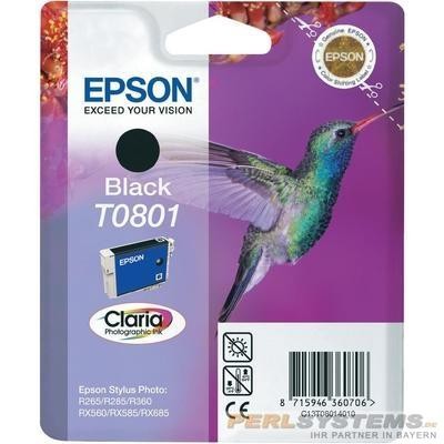 Epson Tintenpatrone T0801 Black für Stylus Photo R265 R285 R360 RX560