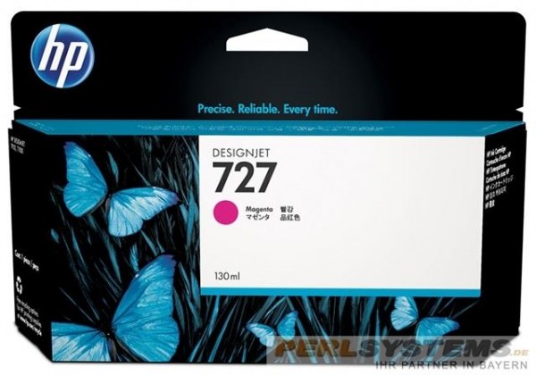 HP 727 Tinte Magenta HP DesignJet T920 T930 HP DesignJet T1500 HP DesignJet T1530 HP DeT2500 B3P20A