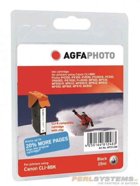 AGFAPHOTO CCLI8B Canon MP800 Tinte black