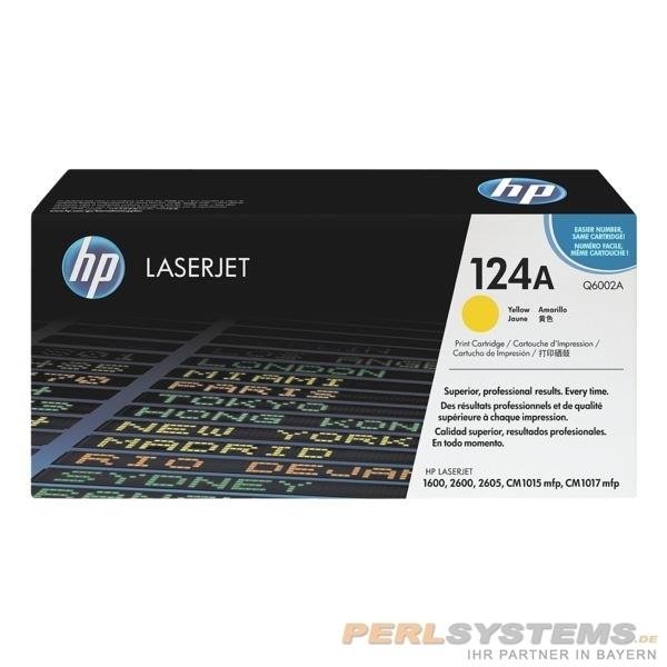 HP 124A Toner Yellow für HP CLJ1600 CLJ2600 CLJ2605 CM1015 CM1017 Q6002A