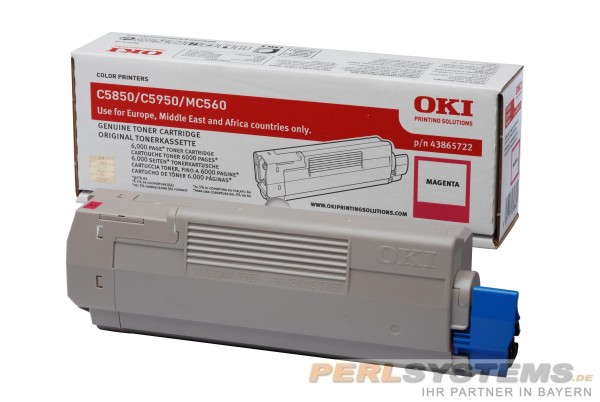 OKI 43865722 Toner Magenta Original OKI C5850 OKI C5950 OKI MC560