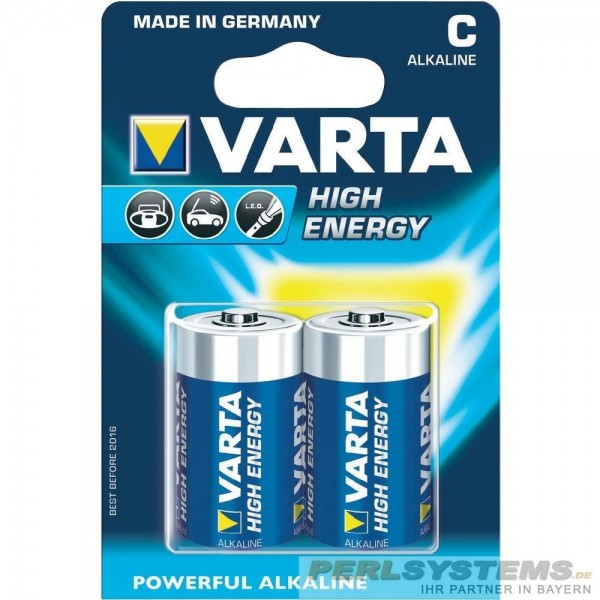 Varta 4714 Longlife Max Power C 1,5 V Baby Batterie 2er Blister