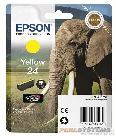 Epson Tintenpatrone 24 Yellow für Expression Photo XP-750 XP-850