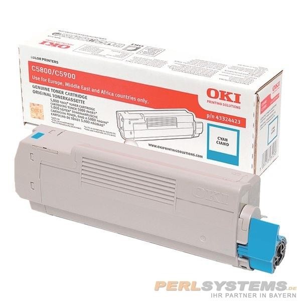 OKI 43324423 Toner Cyan C5800dn C5900dn C5550MFP Original