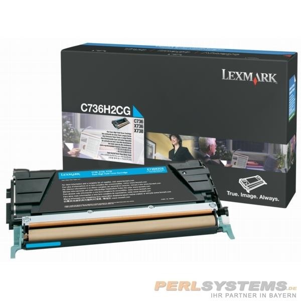 Lexmark C736 X736 X738 Toner Cyan 10.000 Seiten