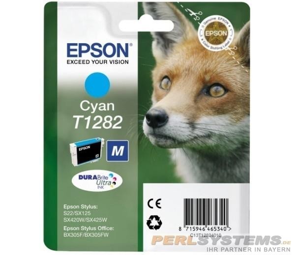 Epson Tinte Fuchs Cyan T1282 für SX125 SX420W BX305F