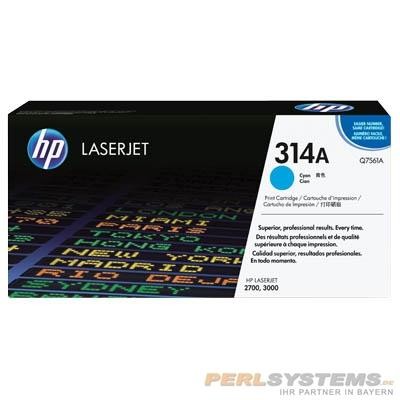 HP 314A Toner Cyan für Color LaserJet CLJ2700N CLJ3000N 3000DTN Q7561A Top Preis!!
