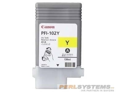 Canon Tinte PFI-102Y Yellow IPF-500 iPF-600 610 650 IPF-750 iPF-755 760 iPF765 LP17 LP24 0898B001