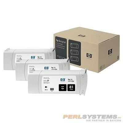 HP 81 Tintenpatrone schwarz 3er Pack