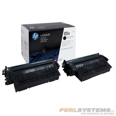 HP 05x Toner Black HC für LaserJet P2050 P2055 P2056 P2057 Doppelpack CE505XD