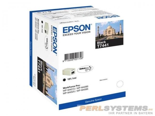 Epson Taj Mahal T744 Tinte XXL Black WorkForce Pro WP-M4015 DN WP-M4095 DN WP-M4525 DNF WP-M459