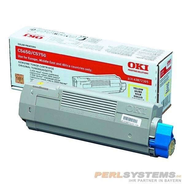 OKI Toner Yellow OKI C5650 Serie OKI C5750 Serie 43872305 Original