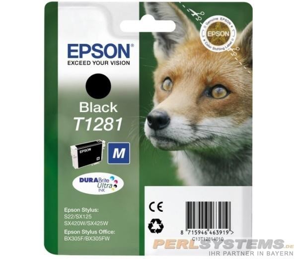 Epson Tinte Fuchs Black T1281 für SX125 SX420W BX305F