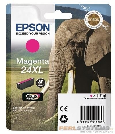 Epson Tintenpatrone 24XL Magenta für Expression Photo XP-750 XP-850