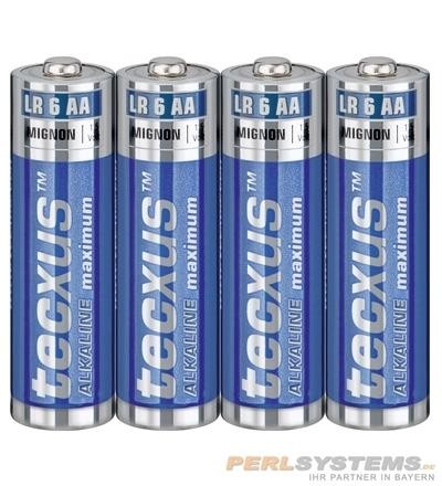 Tecxus Alkaline Mignon AA 1,5V VPE 4 Stück pro Pack