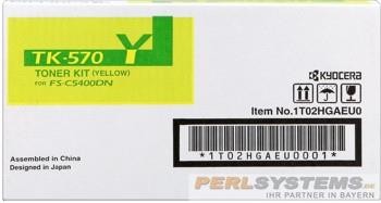 Kyocera TK-570Y Toner Yellow für FS-C5400DN Ecosys P7035 1T02HGAEU0