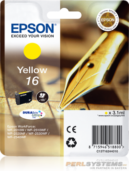 Epson T16 Tinte Yellow Epson WF-2010W WF-2510WF WF-2520NF WF-2530WF WF-2540WF 2630WF 2650WF 2750
