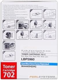 Canon 702 Toner Cartridge Cyan LBP5970 LBP5975 9644A004