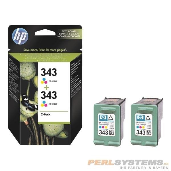 HP 343 Farbdruckpatrone Doppelpack für PSC 2575 Photosmart C1510