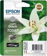 Epson Tinte Orchidee T0597 Light Black für Stylus Photo R2400