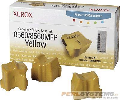 XEROX 108R00725 PH8560 8560MFP Solid Ink 3 Sticks Yellow