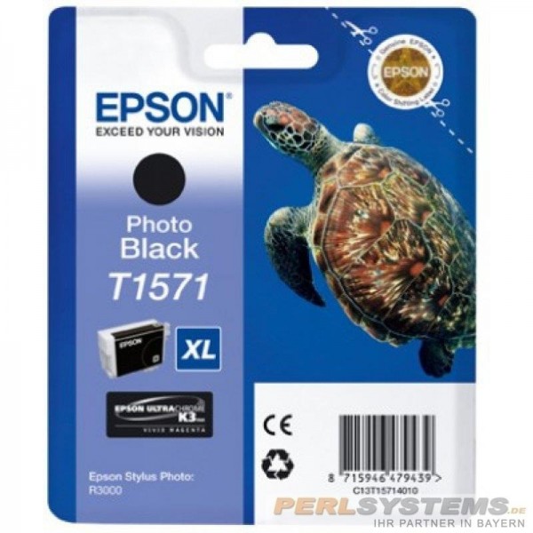 Epson Tintenpatrone T1571 XL Photo Black für Stylus Photo R3000