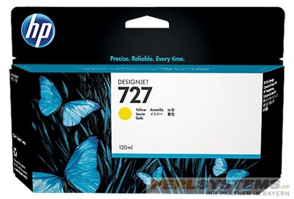 HP 727 Tinte Yellow HP DesignJet T920 T930 HP DesignJet T1500 T1530 HP DesignJet T2500 B3P21A