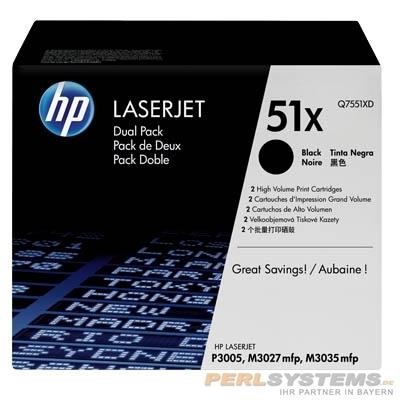 HP 51XD Toner Doppelpack für LaserJet P3005 M3035 M3027 Black