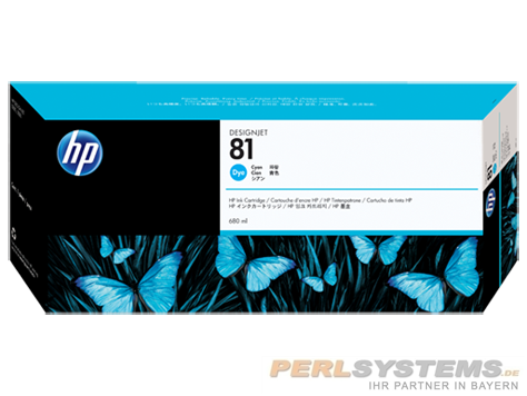 HP 81 Tinte Cyan für HP DesignJet 5000 Serie