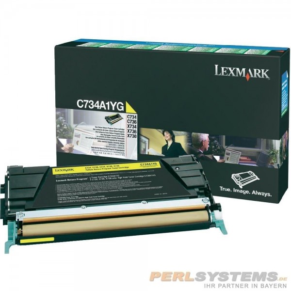 Lexmark C734A1YG Toner Yellow C734 C736 CS736dn X734dn X736dn X738dn