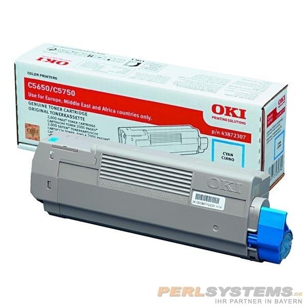 OKI Toner Cyan Original OKI C5650 Serie OKI C5750 Serie 43872307