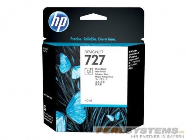 HP 727 Tinte Foto Schwarz 40ml DesignJet T920 T1500 T2500