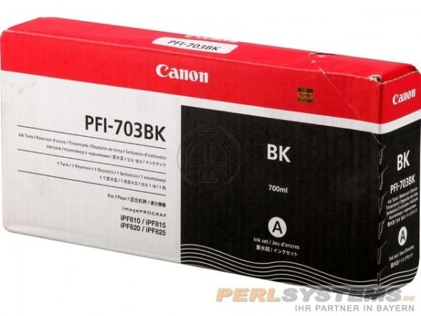 Canon PFI-703BK Black dye 700ml iPF 810 iPF815 iPF820 iPF825 2963B001