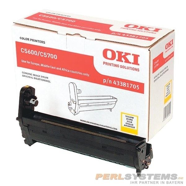 OKI Bildtrommeleinheit Yellow C5600 Serie C5700 Serie 43381705 Drum Unit