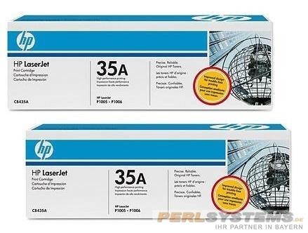 HP 35A Toner Black Doppelpack für LJ P1005 LJ1006 LJ P1007 P1009 CB435AD