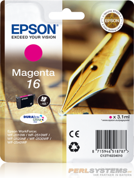 Epson Tintenpatrone 16 Magenta WF-2010W WF-2510WF WF-2520NF WF-2530WF WF-2540WF 2630WF 2650WF 2750WF