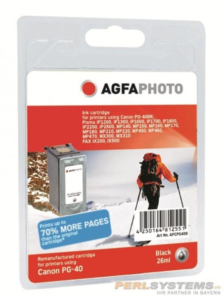 AGFAPHOTO CPG40B Canon MP450 Tinte black